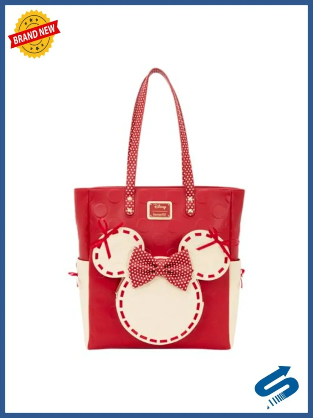 Minnie Mouse Rock The Dots Coquette Tote Bag Faux Leather